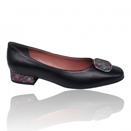 Pantofi cu Toc - Pantofi Damă Eleganți Din Piele Naturală Neagră 16253