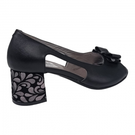 Pantofi Damă Eleganți Din Piele Naturală Neagra 16259 [5]