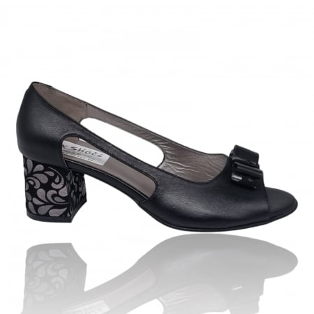 Toate Sandalele Pentru Femei - Pantofi Damă Eleganți Din Piele Naturală Neagra 16259