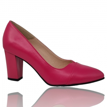 Pantofi Eleganti Pentru Femei - Pantofi Damă Eleganți Din Piele Naturală Fucsia 3210