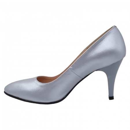 Pantofi Damă Eleganți Din Piele Naturală Gri Sidef 3215 [8]