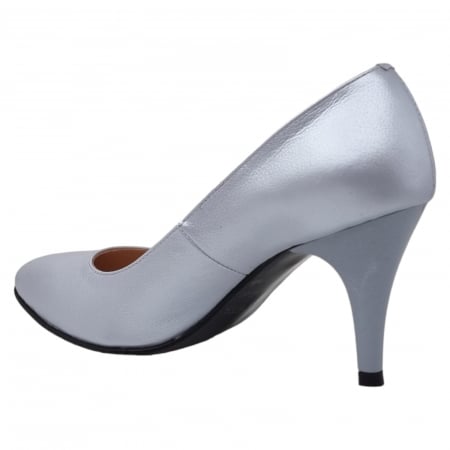 Pantofi Damă Eleganți Din Piele Naturală Gri Sidef 3215 [11]