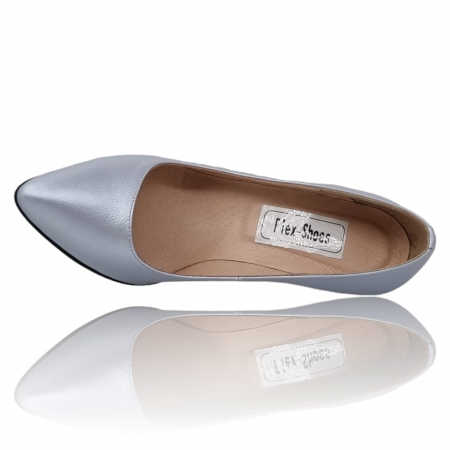Pantofi Damă Eleganți Din Piele Naturală Gri Sidef 3215 [5]