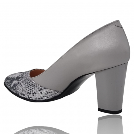 Pantofi Damă Eleganți Din Piele Naturală Gri 3227 [2]