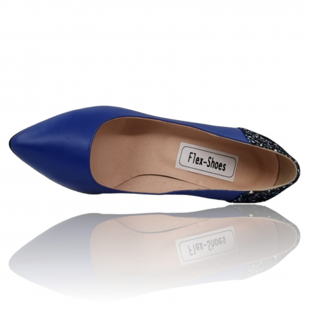 Pantofi Damă Eleganți Din Piele Naturală Albastru 3234 [6]