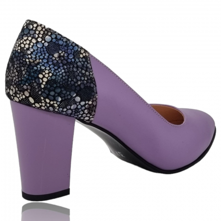 Pantofi Damă Eleganți Din Piele Naturală Lila 3235 [4]
