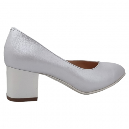 Pantofi Damă Eleganți Din Piele Naturală Albă 3241 [12]