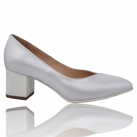 Pantofi Eleganti Pentru Femei - Pantofi Damă Eleganți Din Piele Naturală Albă 3241
