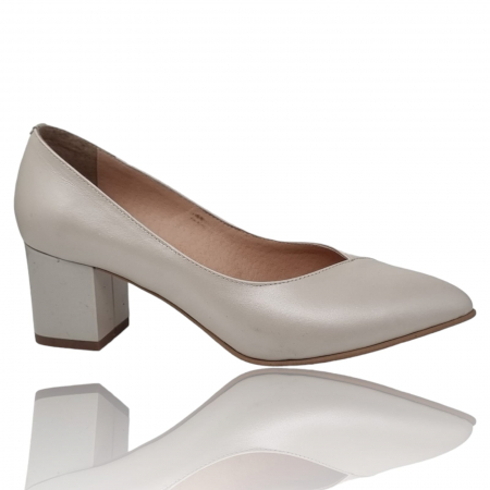 Pantofi Eleganti Pentru Femei - Pantofi Damă Eleganți Din Piele Naturală Bej 3242