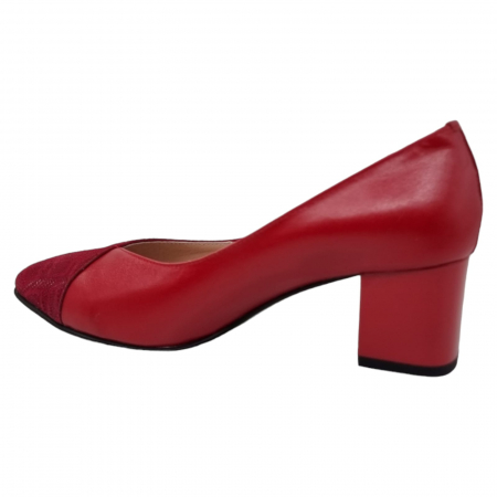 Pantofi Damă Eleganți Din Piele Naturală Roșie Imp 3246 [7]