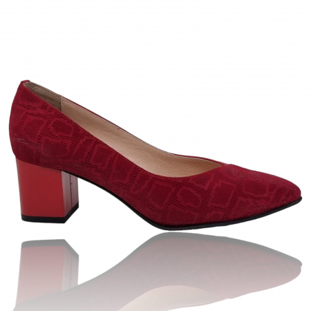 Pantofi Eleganti Pentru Femei - Pantofi Damă Eleganți Din Piele Naturală Roșie Imp 3246