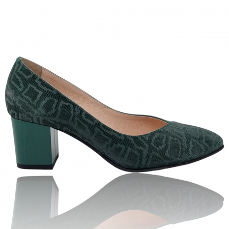 Pantofi Eleganti Pentru Femei - Pantofi Damă Eleganți Din Piele Naturală Verde Imp 3247