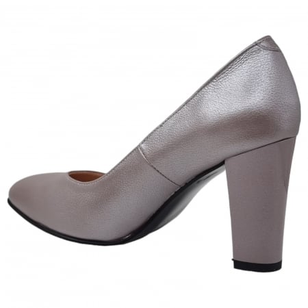 Pantofi Damă Eleganți Din Piele Naturală Gri Sid 3250 [11]