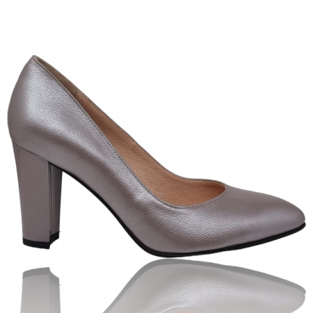 Pantofi Eleganti Pentru Femei - Pantofi Damă Eleganți Din Piele Naturală Gri Sid 3250