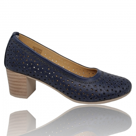 Femei - Pantofi Damă Casual Confort Din Piele Blue 5275