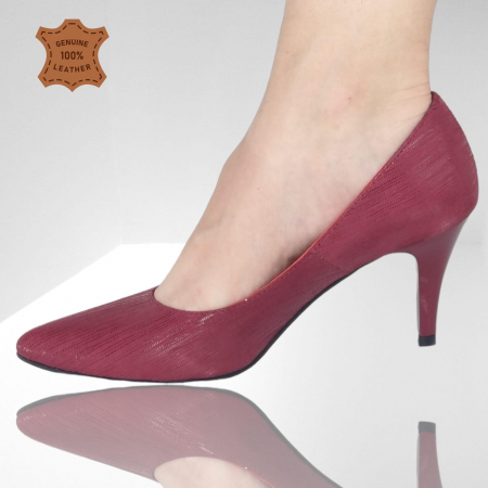 Pantofi Damă Eleganți Din Piele Naturală Roșie 3304 [2]