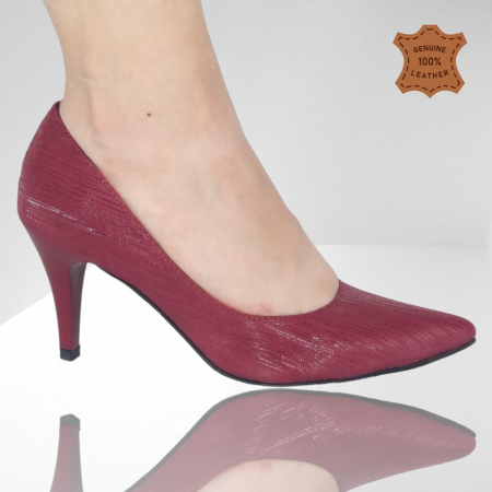 Pantofi Damă Eleganți Din Piele Naturală Roșie 3304 [1]