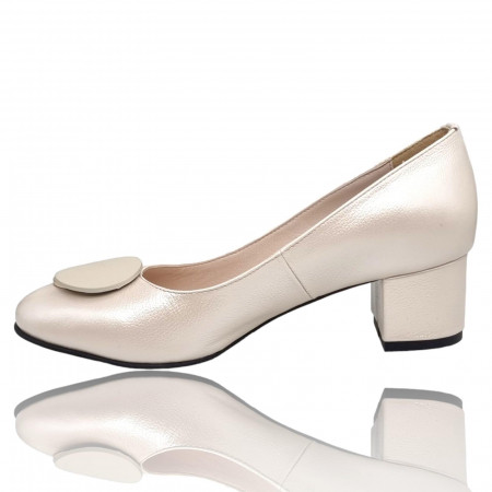 Pantofi Damă Eleganți Din Piele Naturală Bej 3308 [3]