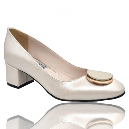 Pantofi Damă Eleganți Din Piele Naturală Bej 3308 [7]