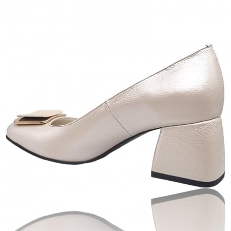 Pantofi Damă Eleganți Din Piele Naturală Bej 3310 [5]