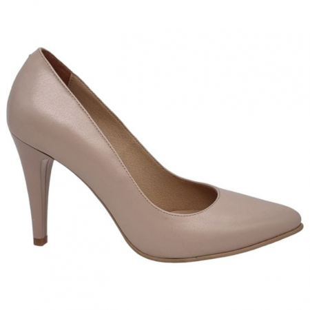 Pantofi Eleganti Pentru Femei - Pantofi Damă Eleganți Din Piele Naturală Nude 3312