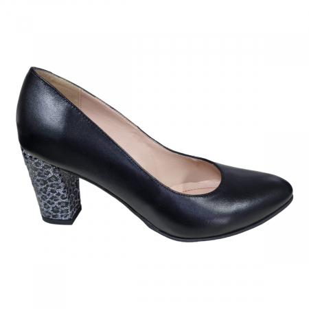 Pantofi Eleganti Pentru Femei - Pantofi Damă Eleganți Din Piele Naturală Neagră 3151