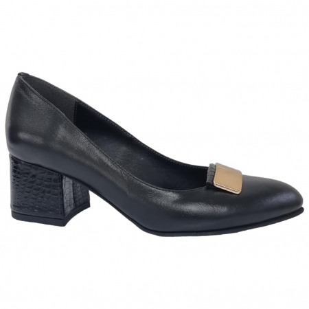 Pantofi Damă Eleganți Din Piele Naturală Neagra 3154 [1]