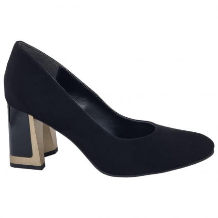 Pantofi Eleganti Pentru Femei - Pantofi Damă Eleganți Din Piele Naturală Negru 3155
