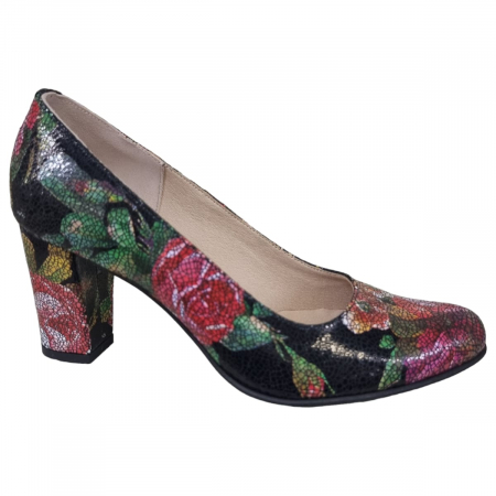 Pantofi Eleganti Pentru Femei - Pantofi Damă Eleganți Din Piele Naturală Neagră  3124