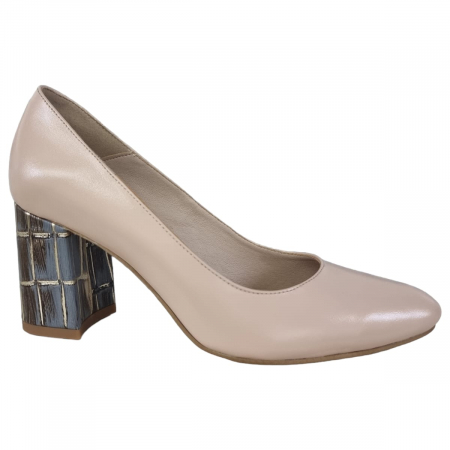 Pantofi Eleganti Pentru Femei - Pantofi Damă Eleganți Din Piele Naturală Nude  3135