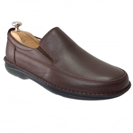 Pantofi Casual Pentru Barbati - Pantofi Bărbați Casual Confort Din Piele Naturală Maro 323