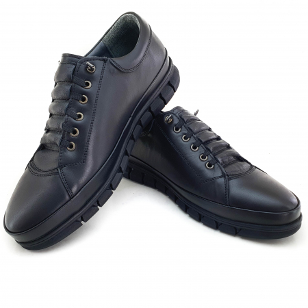 Pantofi Bărbați Casual Din Piele Naturală Neagră 274 [3]