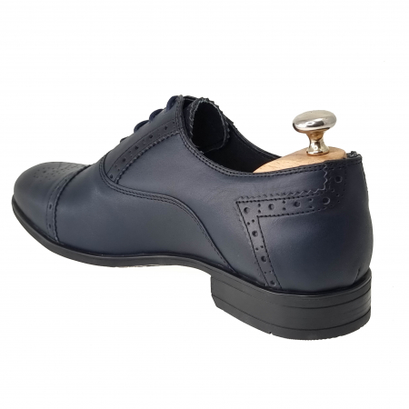 Pantofi Bărbați Eleganți Din Piele Naturală Blue 285 [1]