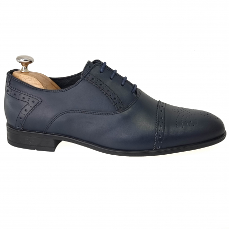 Pantofi Bărbați Eleganți Din Piele Naturală Blue 285 [4]