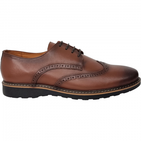 Pantofi Eleganti Pentru Barbati - Pantofi Bărbați Eleganți Din Piele Naturală Maro 1632