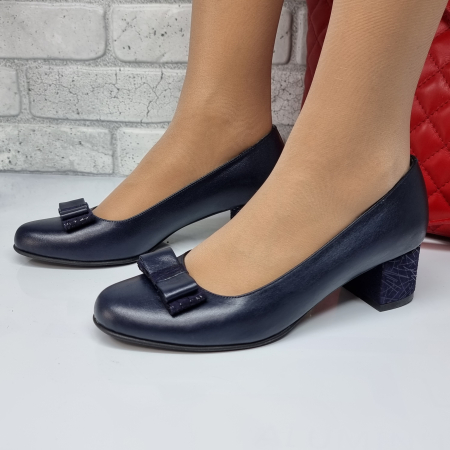 Pantofi Damă Eleganți Din Piele Naturală Blue 3107 [0]