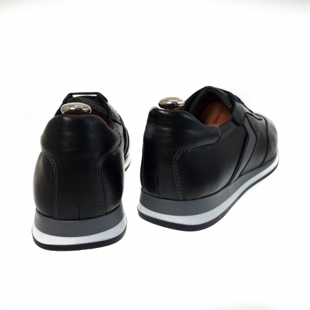 Pantofi sport barbati din piele naturala NEGRU  COD-1203 [3]