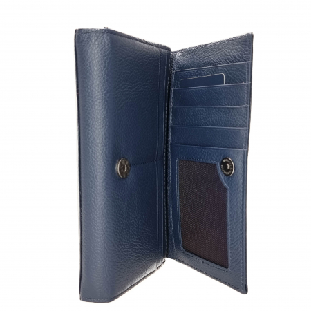 Portofel Damă Din Piele Naturală Blue 10507 [4]