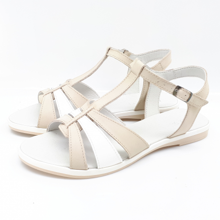 Sandale Damă Casual Confort Din Piele Naturală Albă 6006 [4]