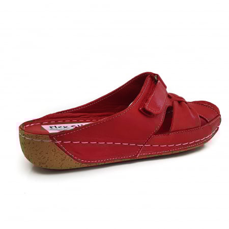 Sandale Damă Casual Confort Din Piele Naturală Roșie 6115 [2]