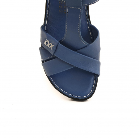 Sandale Damă Casual Confort Din Piele Naturală Blue 6116 [3]