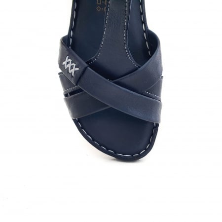Sandale Damă Casual Confort Din Piele Naturală Blue 6124 [3]