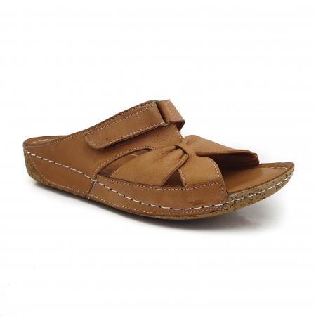 Sandale Casual Pentru Femei - Sandale Damă Casual Confort Din Piele Naturală Maro 6117