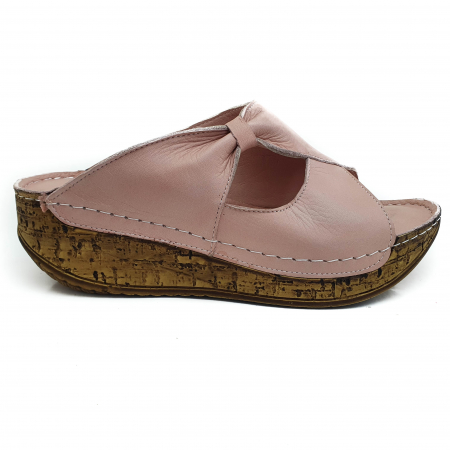 Sandale Damă Casual Confort Din Piele Naturală Nude 6139 [1]