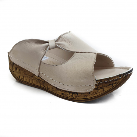 Sandale Casual Pentru Femei - Sandale Damă Casual Confort Din Piele Naturală Bej 6147