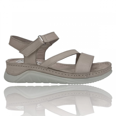 Sandale Casual Pentru Femei - Sandale Damă Casual Confort Din Piele Naturală Bej 6345