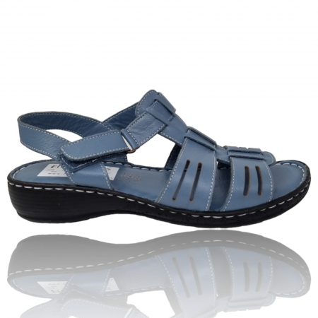 Sandale Casual Pentru Femei - Sandale Damă Casual Confort Din Piele Naturală Blue 6133