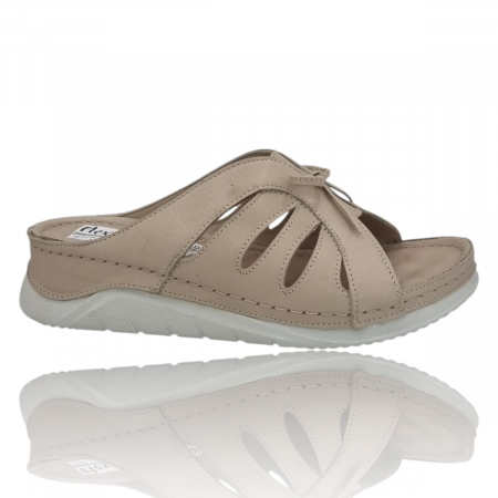 Sandale Casual Pentru Femei - Sandale Damă Casual Confort Din Piele Naturală Crem 6348