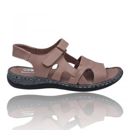 Sandale Casual Pentru Femei - Sandale Damă Casual Confort Din Piele Naturală Vizon 6353