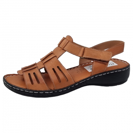 Sandale Damă Casual Confort Din Piele Naturală Maro 6119 [4]